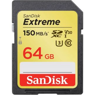 SanDisk EXTREME SDXC CARD 64GB 150MB/S V30 UHS-I U3